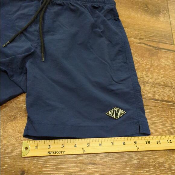 Pacsun Men's Small Swim Trunks Mesh Lined Blue Nylon Drawstring Stretch - Picture 7 of 9